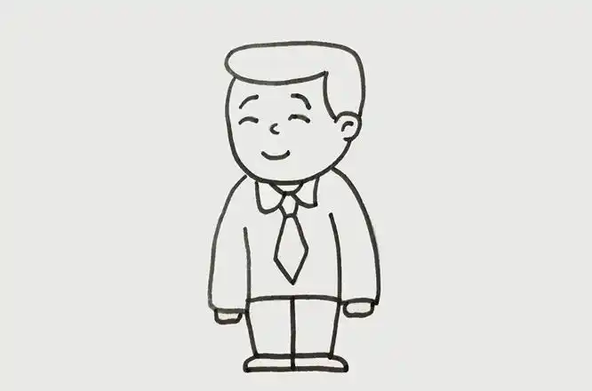 动漫爸爸的简笔画