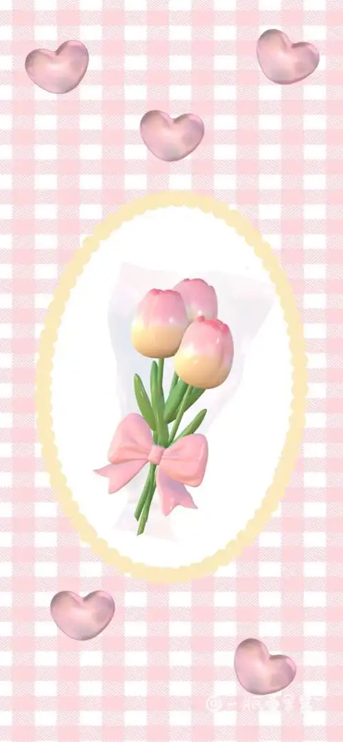 3d郁金香小清新治愈系壁纸 画师:一瓶桑果酱