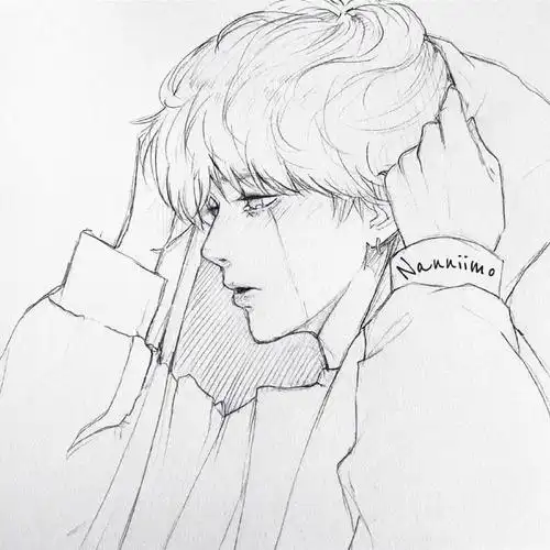 动漫男生怎么画好看,精选动漫男生线稿临摹素材