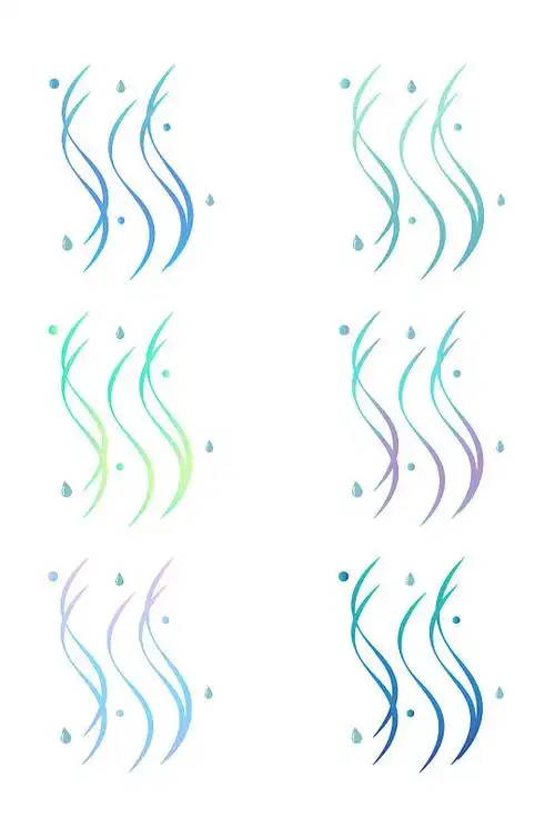 水的波浪线简单图案