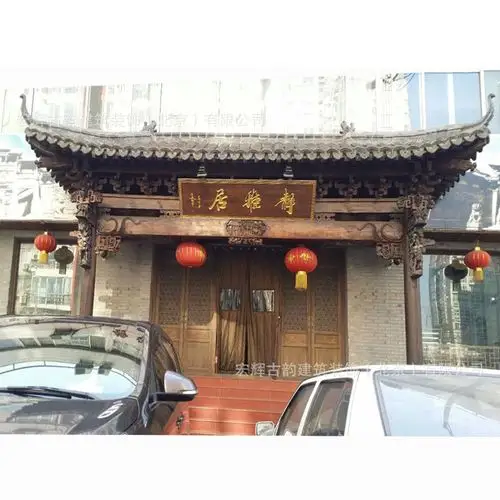 徽派仿古门楼屋檐 定制实木翘角门头装修 厂家直销古建门楼工厂