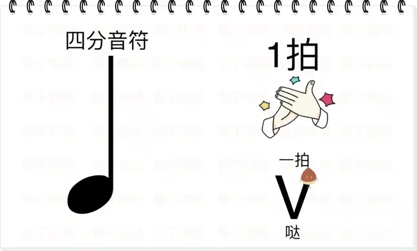 认识全音符二分音符和四分音符怎么画分别有几拍
