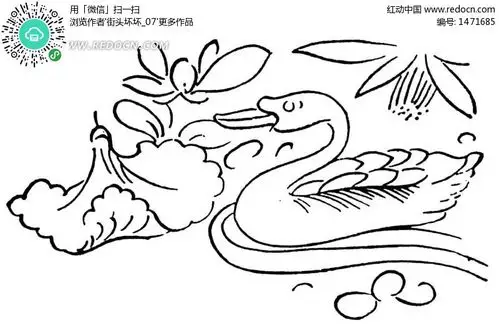 池塘中嬉戏小鸭矢量