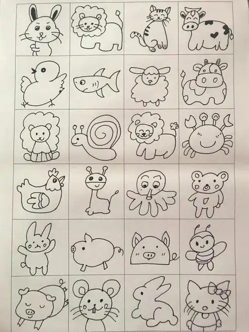 简单简笔画动物