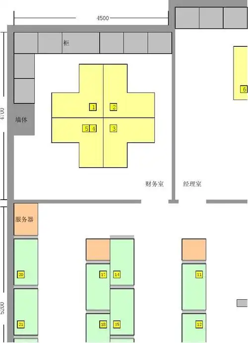 公司办公室布局平面图