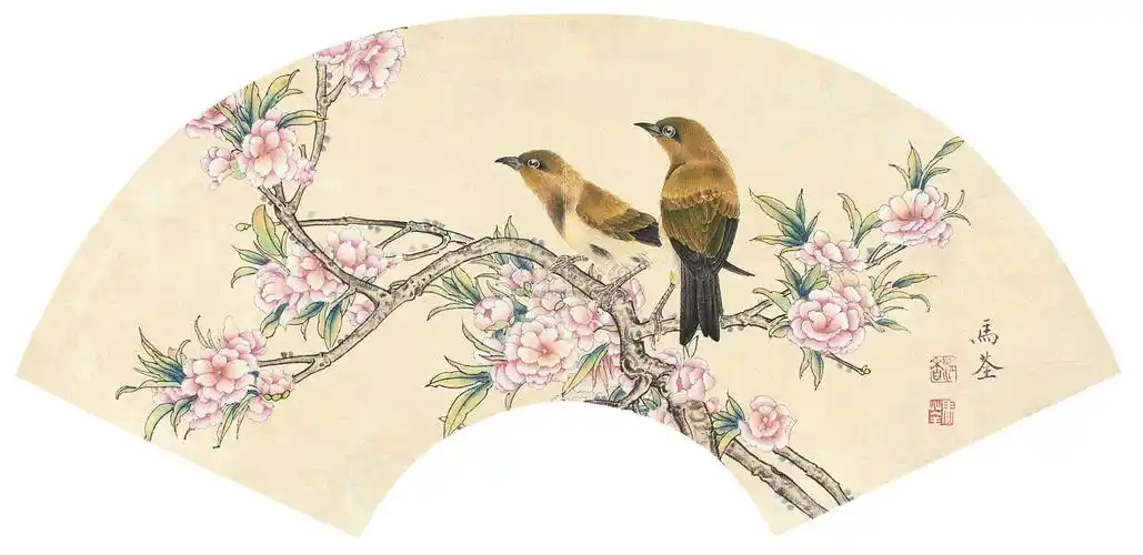 0002花鸟扇面