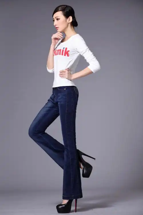 2013春装新款上市高腰大喇叭女士女装牛仔裤显瘦高腰喇叭裤长裤子