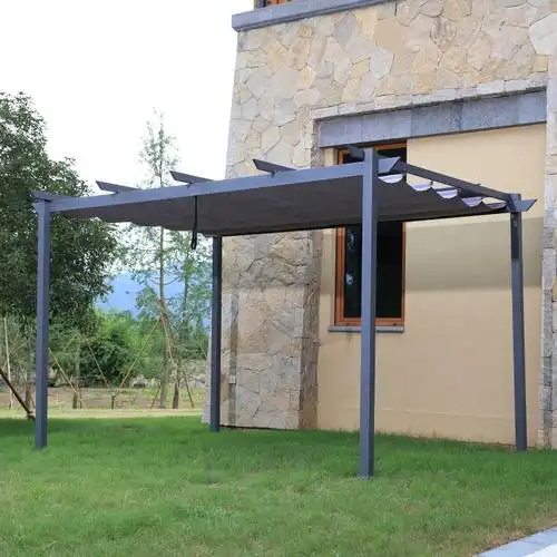 户外休闲花园别墅铝合金不锈钢葡萄架庭院防腐木铁艺遮阳棚凉亭子