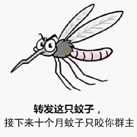 转发这只蚊子接下来十个月蚊子只咬你群主(群聊表情包)_蚊子_群聊