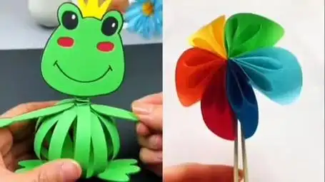 适合2-6岁小朋友做的彩纸手工,幼师们冲呀#儿童手工 #手工制作