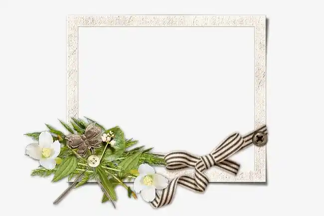 卡通相框素材边框图片 花朵装饰相框