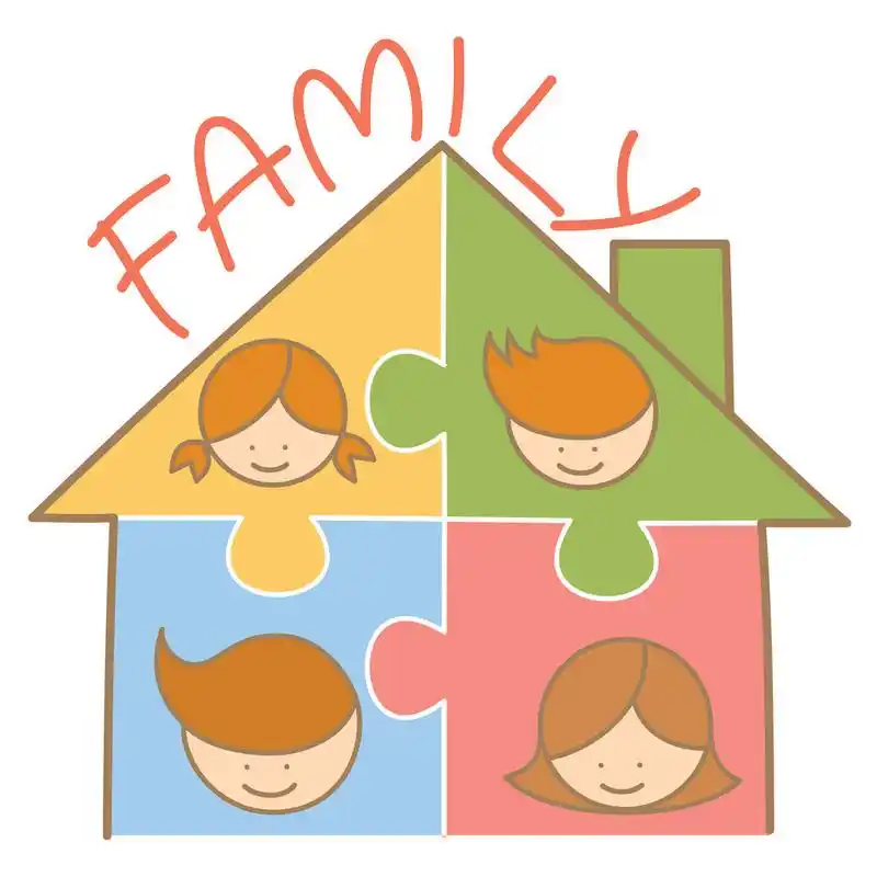 家庭拼图房子,家庭拼图房子卡通人物