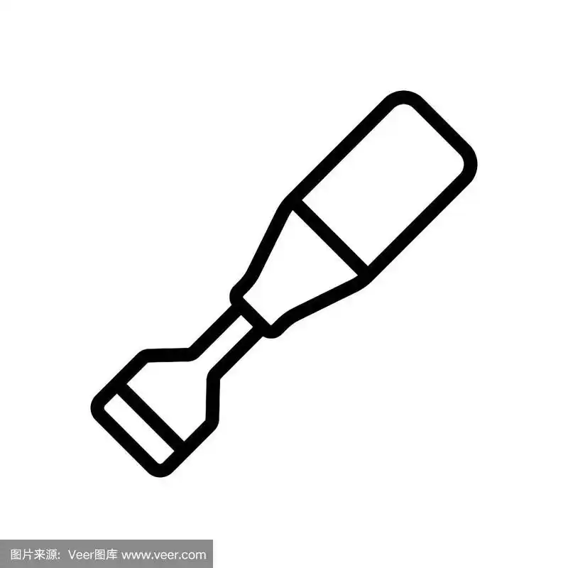 小手抹刀图标矢量轮廓插图