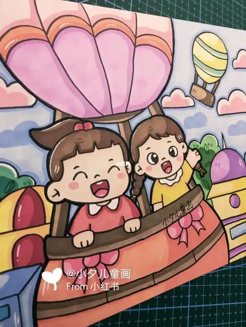 儿童画幼师考编美丽的城市主题画