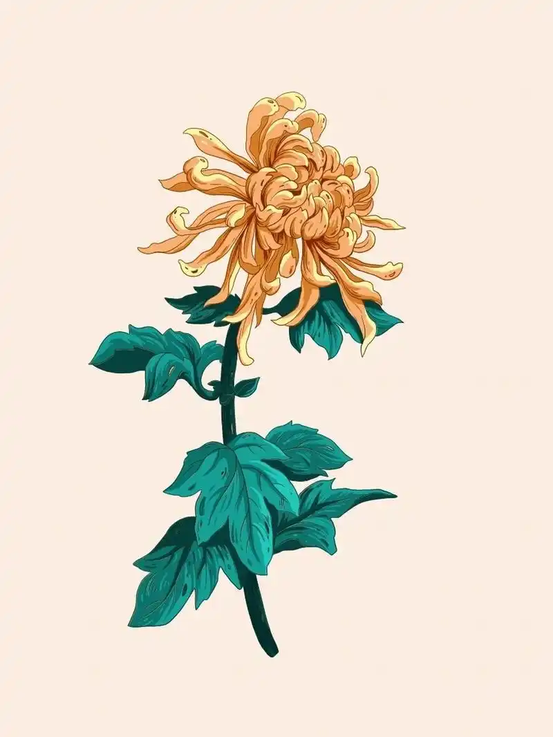 94菊花绘画步骤94