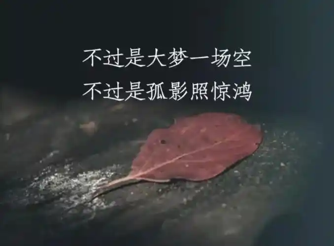 不过是大梦一场空