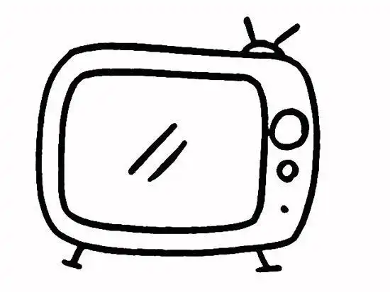 简笔画新型电视机