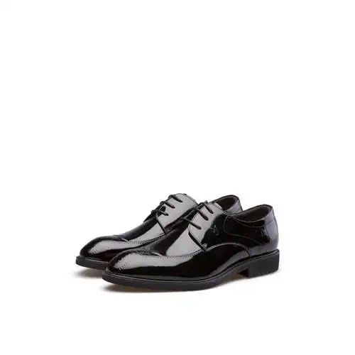 花花公子playboy男士品质亮皮商务正装德比鞋皮鞋男鞋