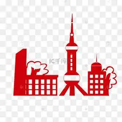 手绘红色的剪纸插画