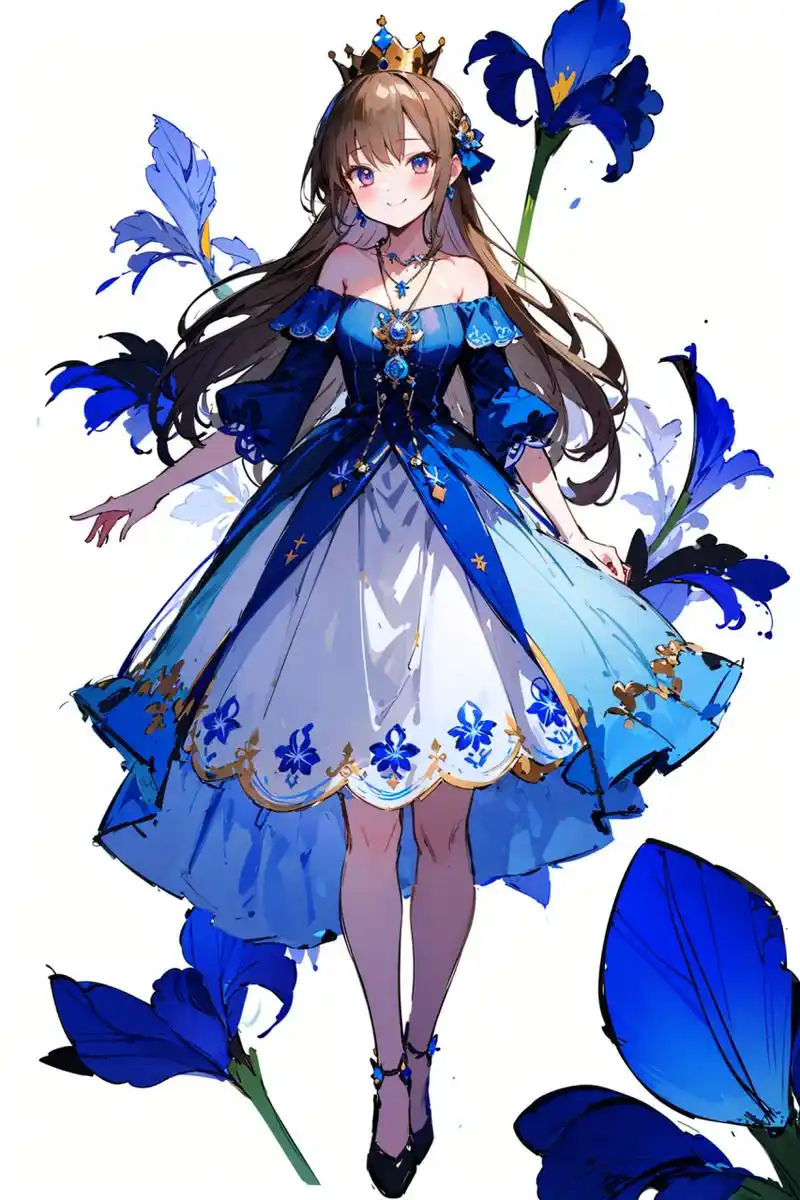 美丽的公主,端庄,华丽,立绘 #二次元 #动漫少女 #插画 #二次元# #动漫