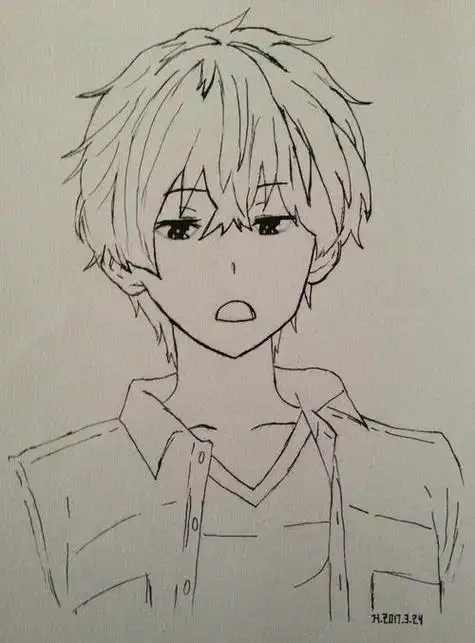 卡通动漫画素描简笔画