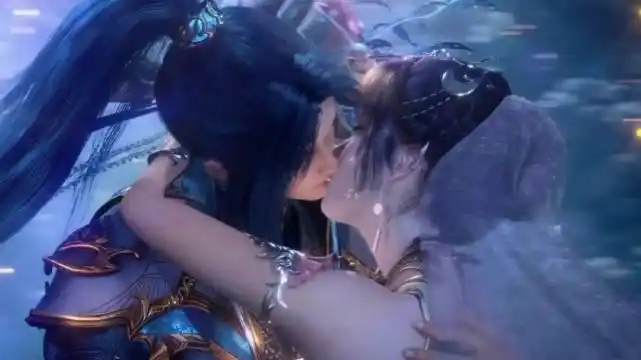 唐三和小舞的拥吻,配合旋转镜头,360度观看,太甜了吧……