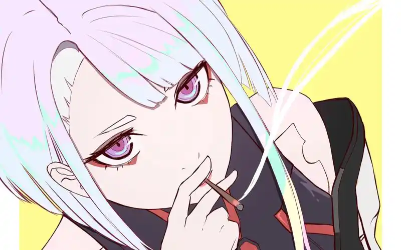 边缘行者-露西抽烟壁纸分享