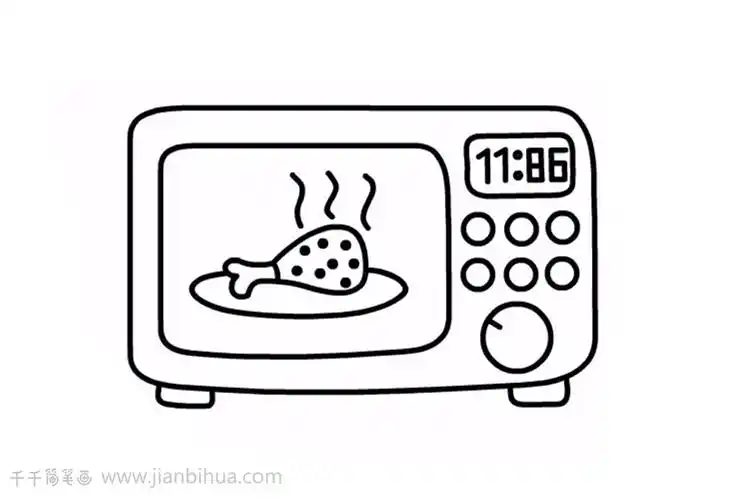 微波炉简笔画大全