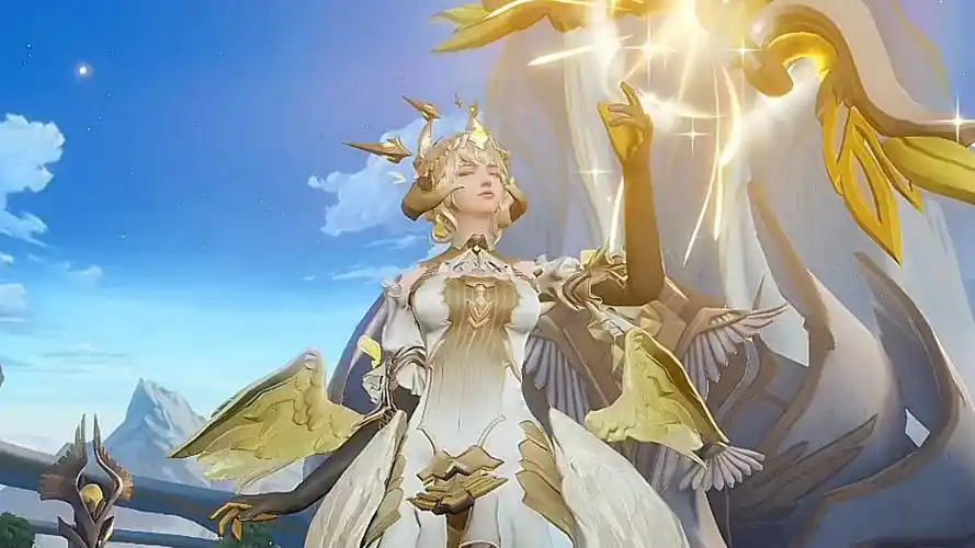 王者荣耀手游#会召唤金龙的伽罗新皮肤炽翼辉光来了