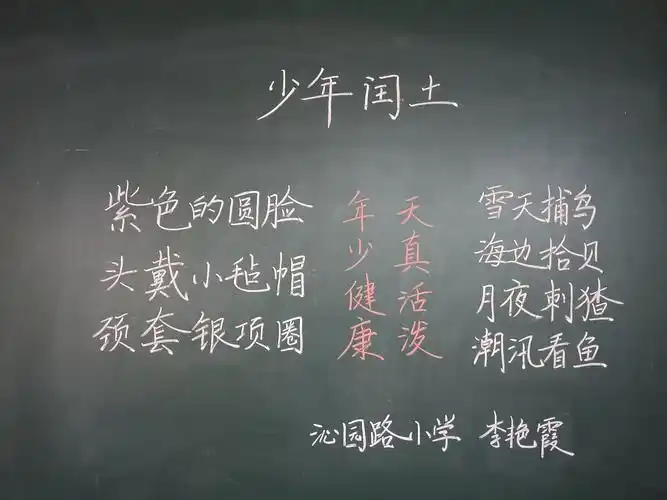 写最美板书,展沁小风采——沁园路小学语文组"最美板书"掠影