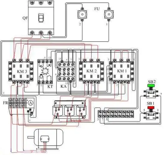 电动机自耦降压启动(自动控制电路)
