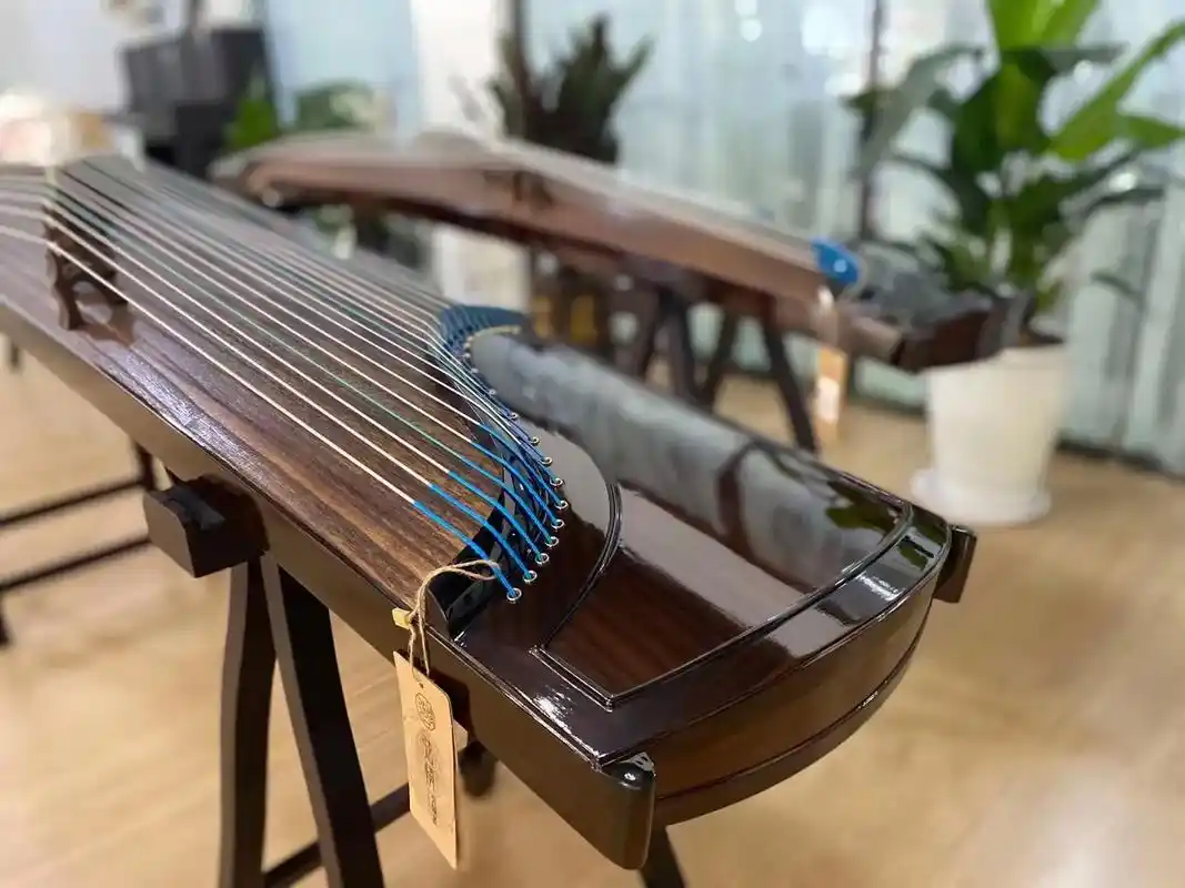 高档实木亮光漆素面古筝实拍图片颜值在线鼓掌