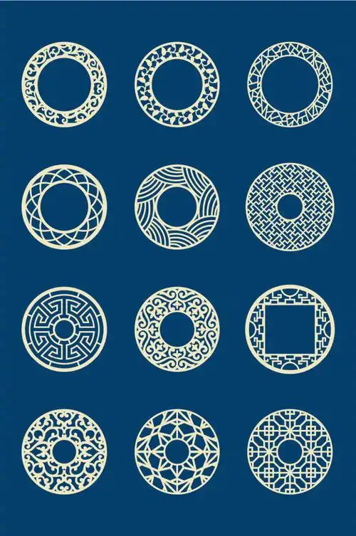 中国古典花纹图案素材