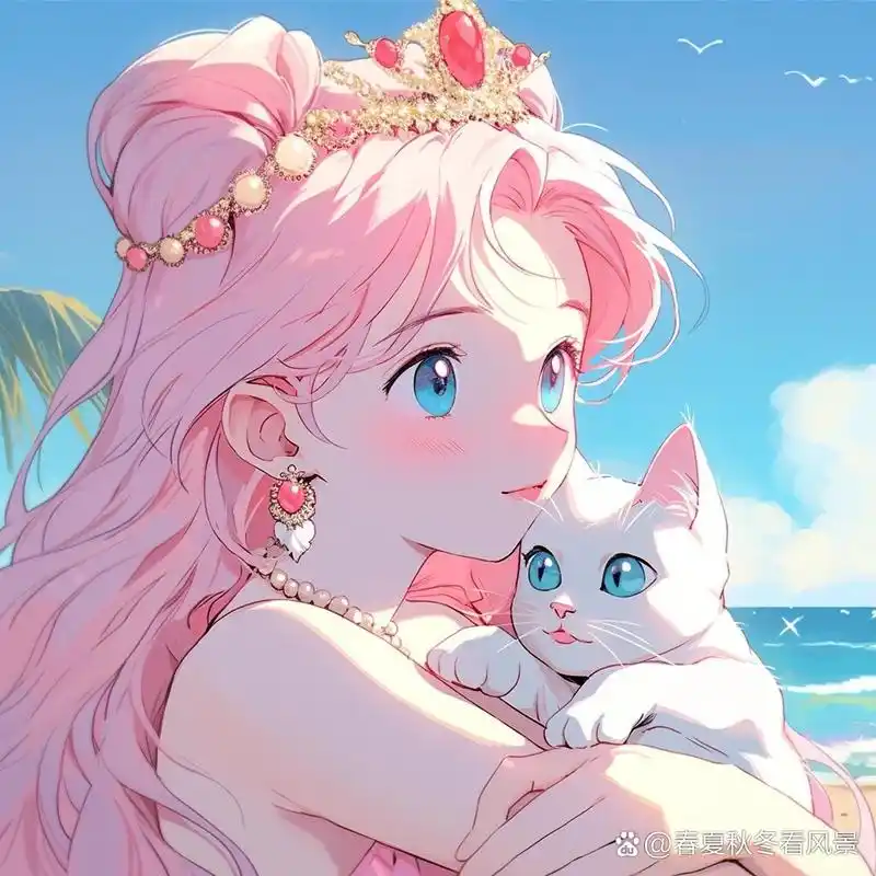 94美少女卡通头像,给生活增添一抹少女心 90如果你也是喜欢粉色的