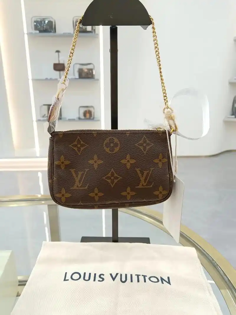 lv老花麻将包小巧精致