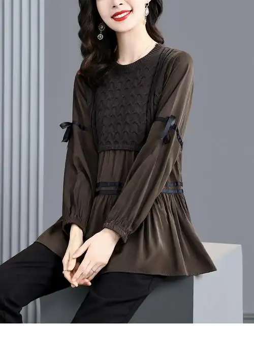 y1778优洛莎微裳香欧真值女装 深咖色 s【建议95斤以内】【图片 价格