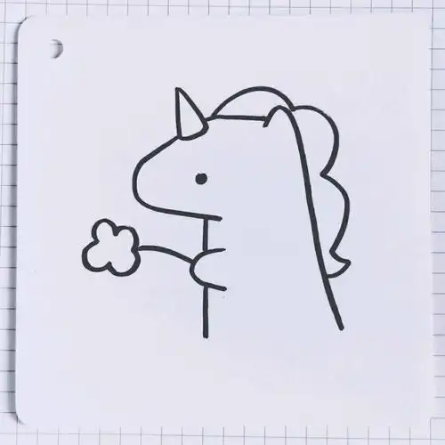 网红简笔画网红简笔画独角兽