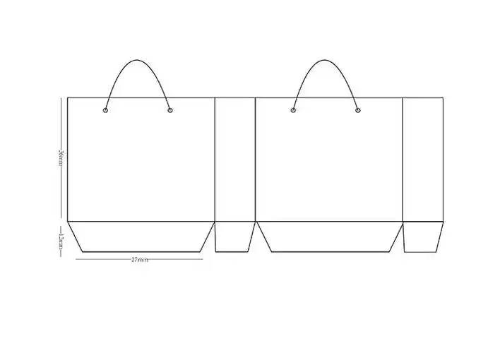 袋子展开图示意图