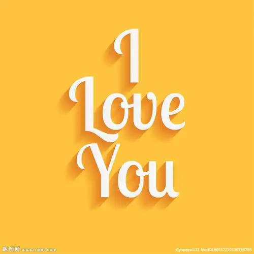 iloveyou黄色背景图片