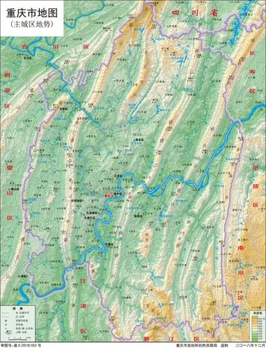 重庆市主城区标准地图