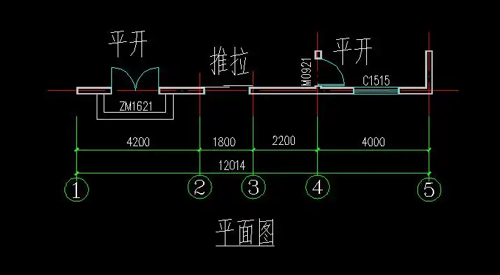 建筑施工图中推拉门怎么表示请画图请专业人士回答不是专业人士请自觉