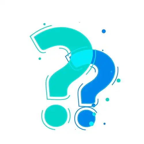 蓝色青色卡通问号元素gif动态图