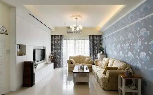 60平米经典乡村温暖女孩子家庭两室一厅装修效果图