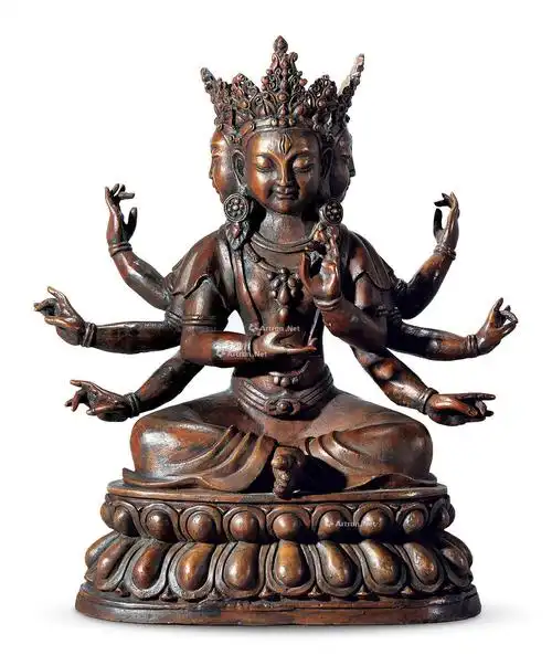 明 红铜尊胜佛母