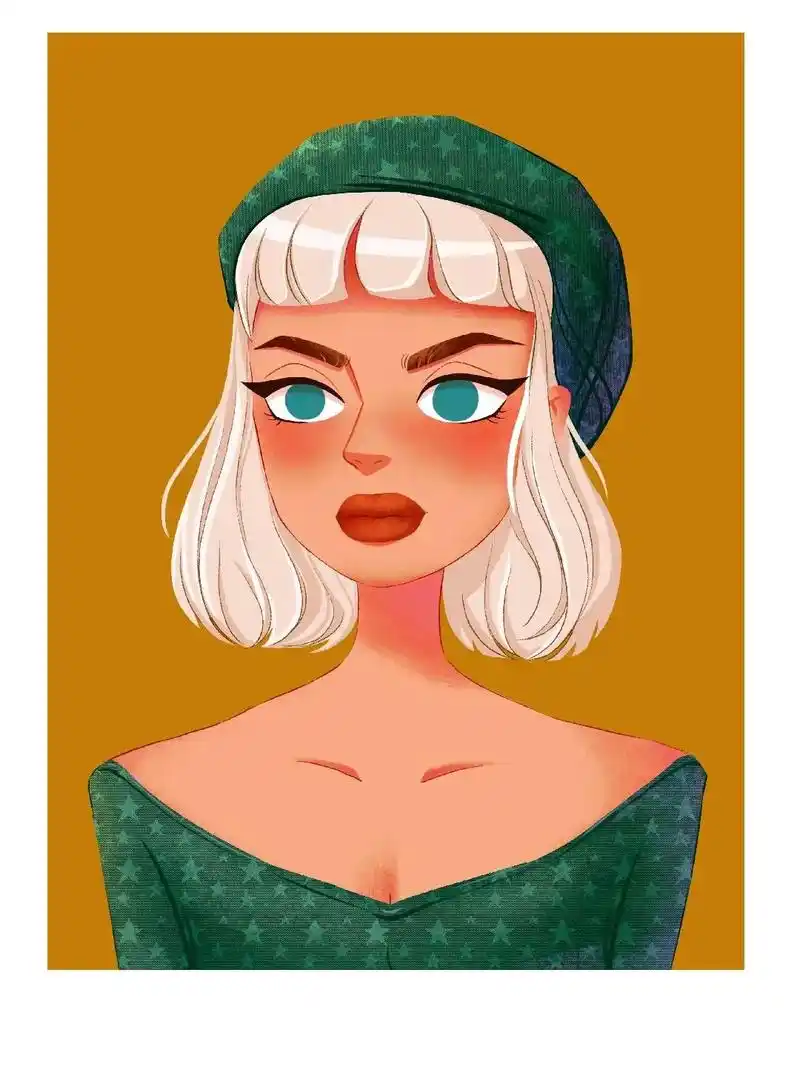 插画打卡21100欧美人物头像这个表情为啥有点像憨豆先生离谱