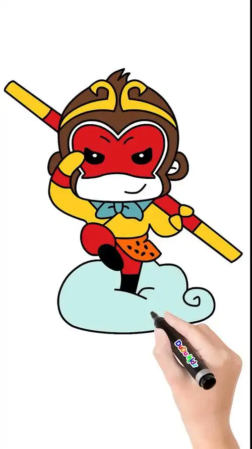 孙悟空#怎样画孙悟空简笔画西游记绘画宝宝学画画少儿美术教程卡通画