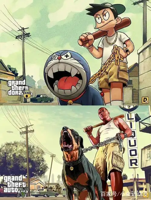 哆啦a梦另类版,静香海边自拍秀身材,大雄手拿机枪变保镖!