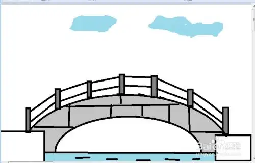 拱形桥简笔画怎么画小桥简笔画图解教程怎么画小桥漂亮又简单一组小