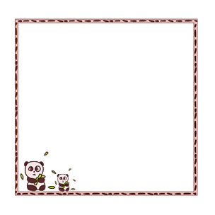 可爱卡通手绘小动物熊猫边框卡通可爱大狮子五角星彩旗信纸背景大眼睛