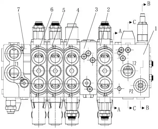 一种高低压双泵合流多路阀的制作方法